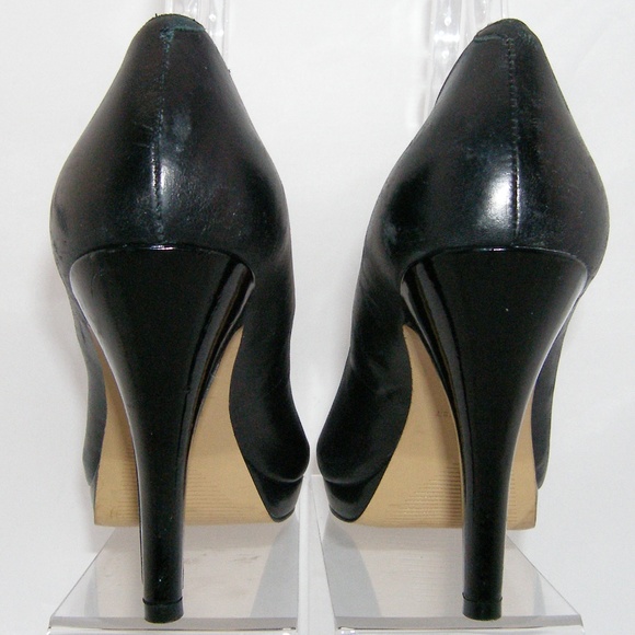 Nine West 'Danee' black peep toe leather heel 10M - Picture 4 of 8
